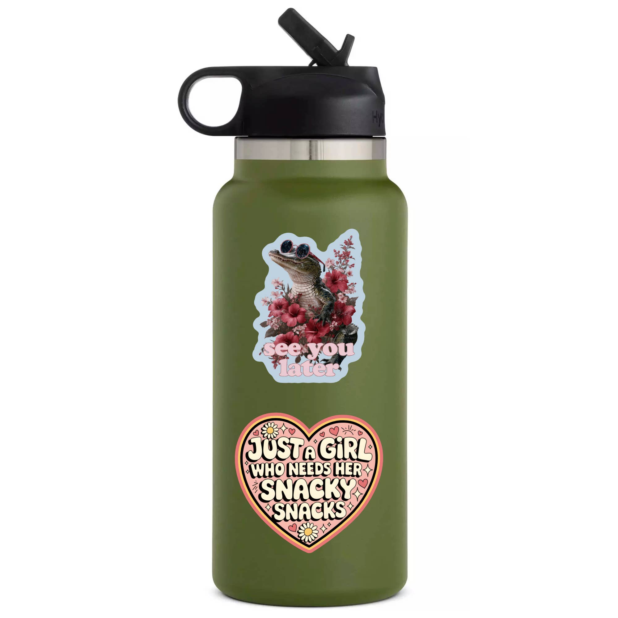 Funny Gator Flower Sarcastic Vinyl Sticker - Box Turtle