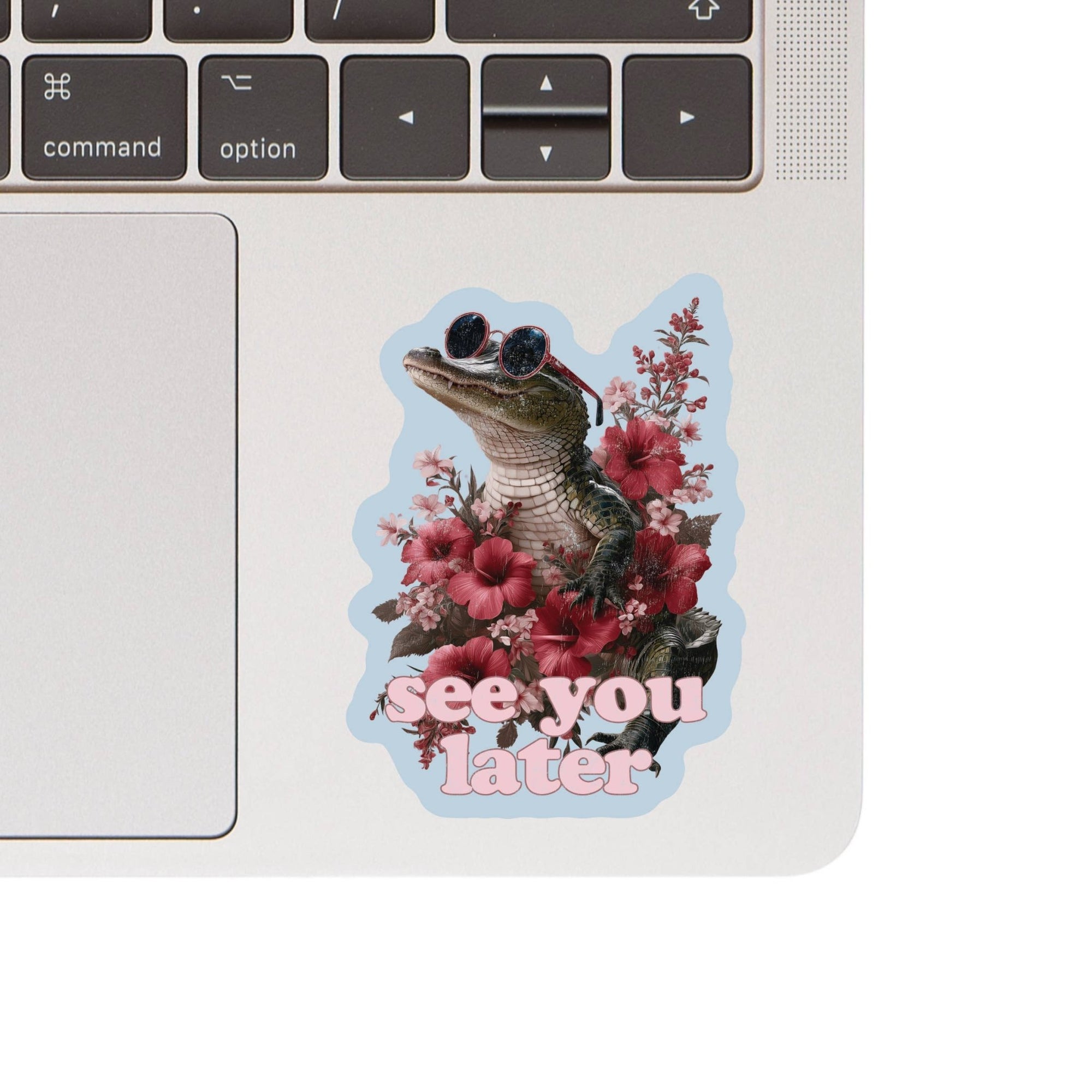 Funny Gator Flower Sarcastic Vinyl Sticker - Box Turtle