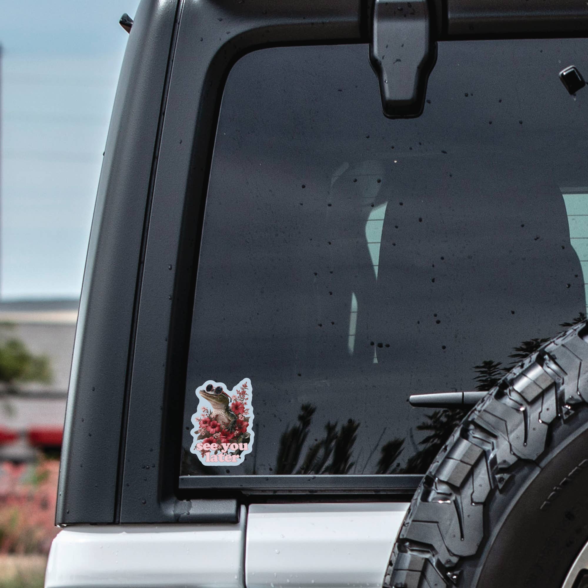 Funny Gator Flower Sarcastic Vinyl Sticker - Box Turtle