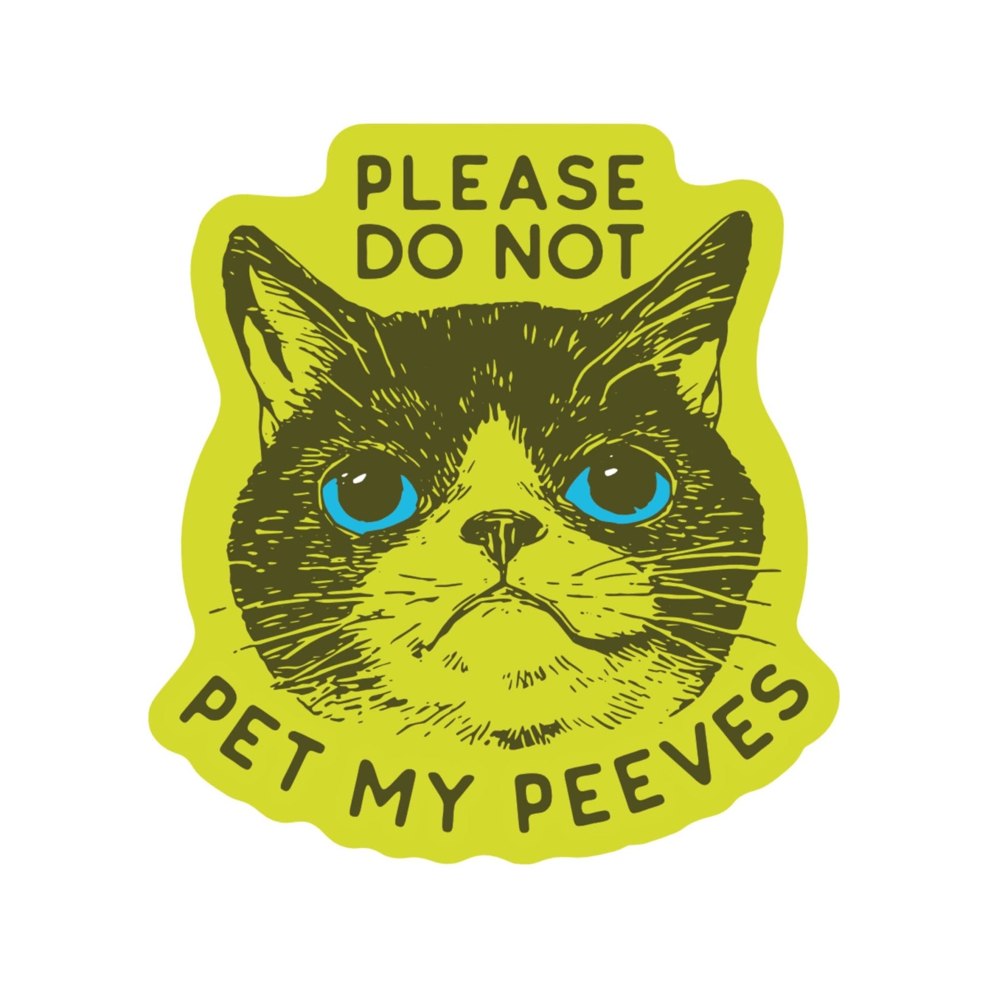 Funny Kitty Cat Goofy Humor Vinyl Sticker - Box Turtle