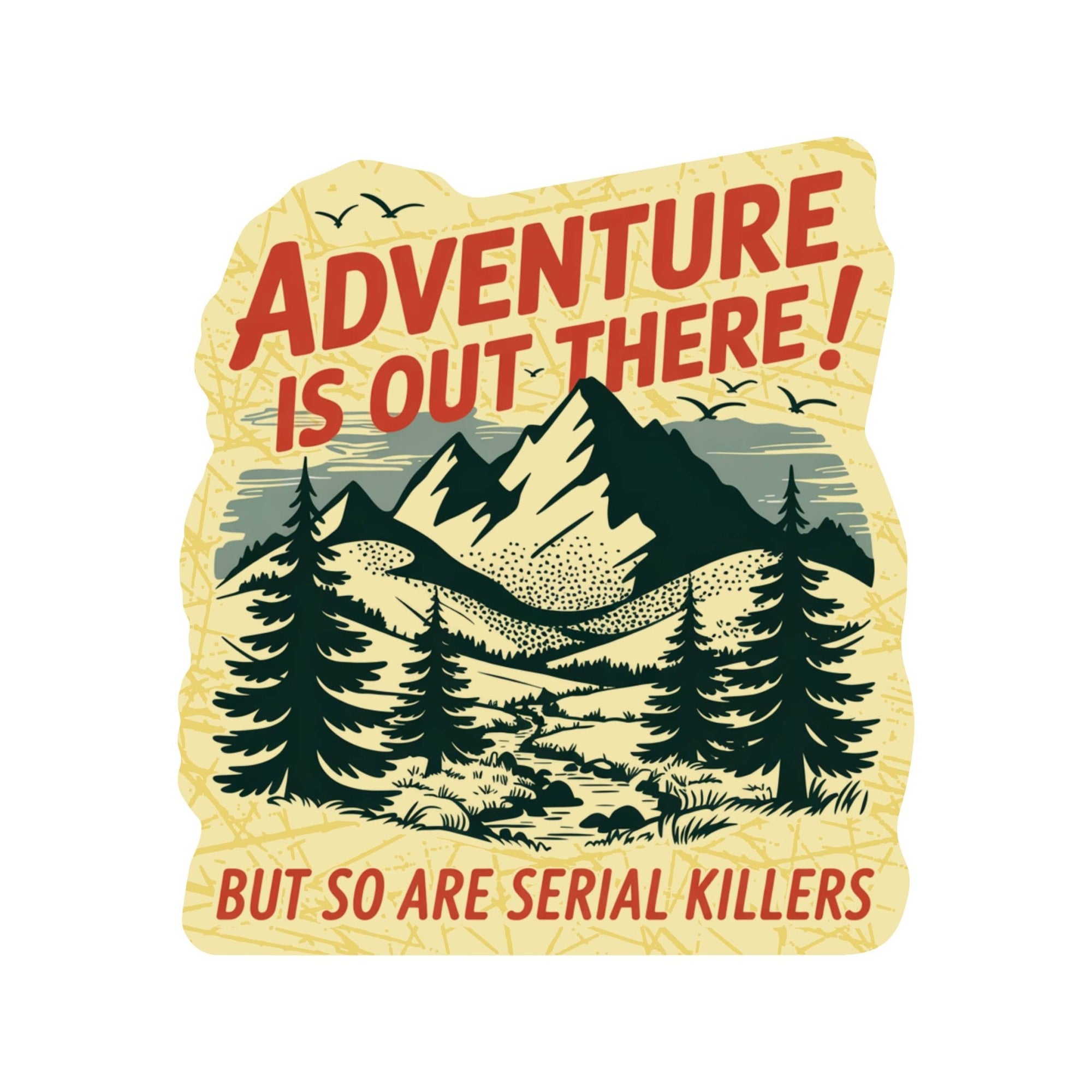 Funny Outdoors Hiking Vinyl Sticker - Box Turtle