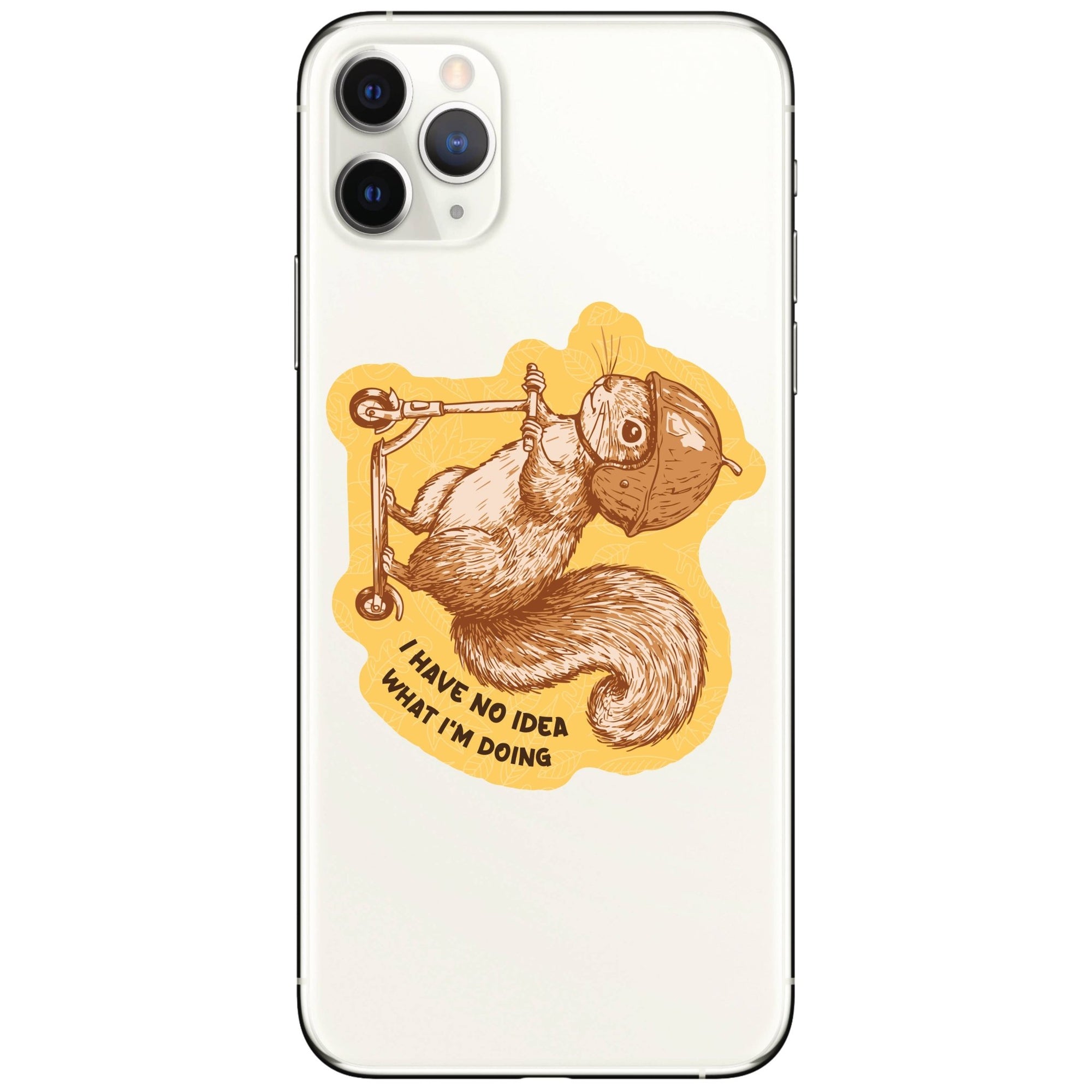 Funny Squirrel No Idea Scooter Vinyl Sticker - Box Turtle