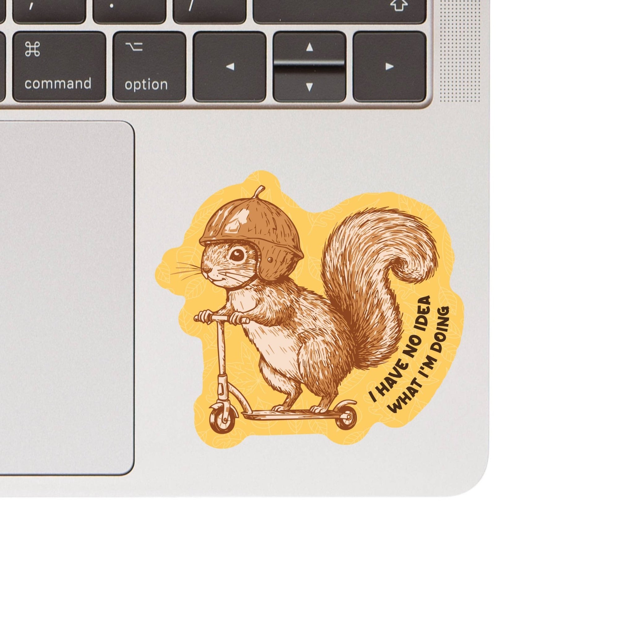 Funny Squirrel No Idea Scooter Vinyl Sticker - Box Turtle