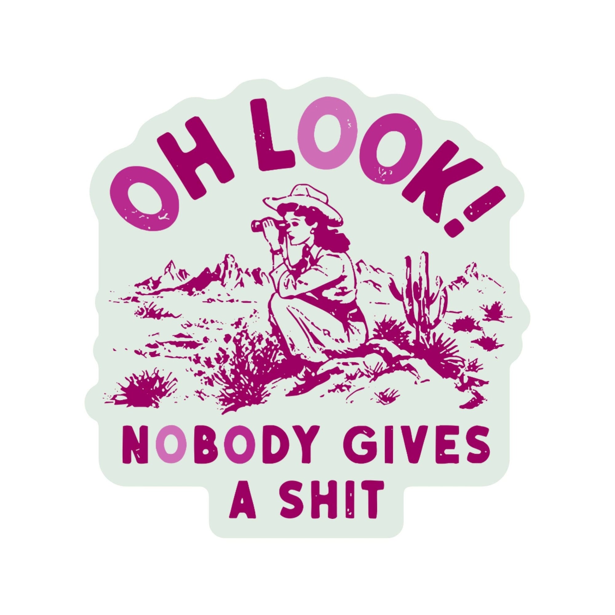 Funny Swear Cowgirl Nature Shit Vinyl Sticker - Box Turtle