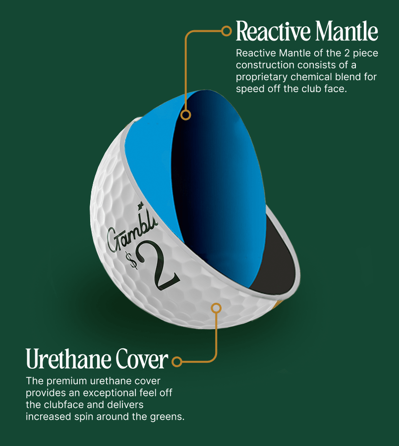 Gamblin' Golf Single Sleeve 3 Balls - Box Turtle