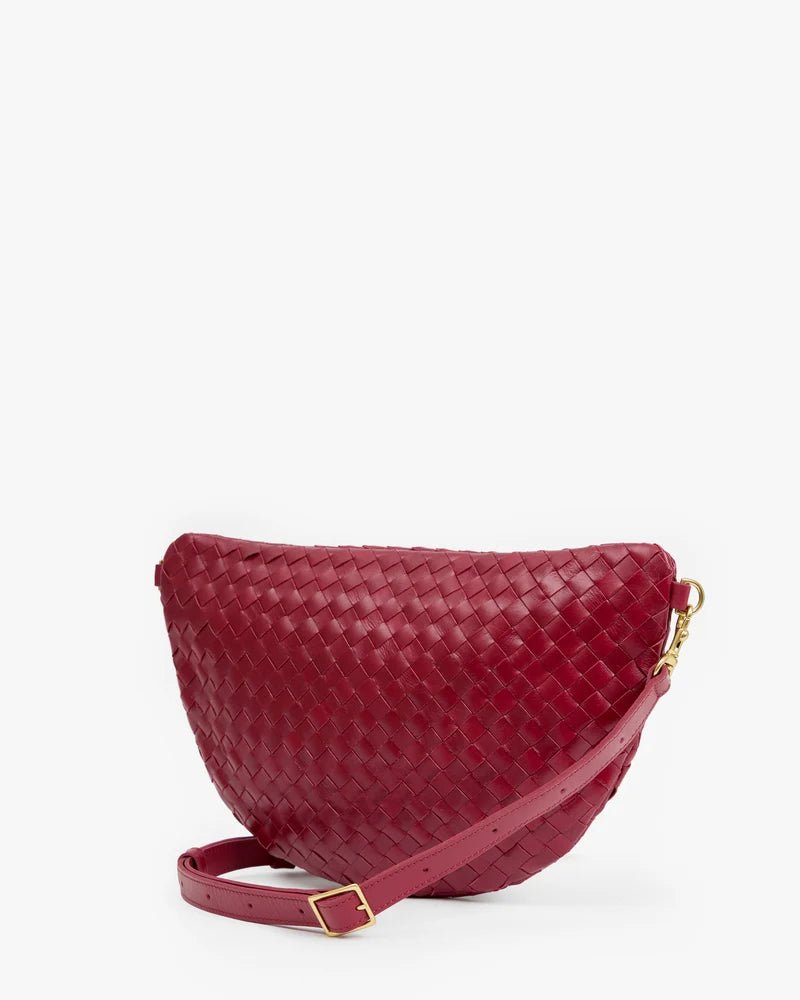 Garnet Diagonal Woven Grande Fanny - Box Turtle