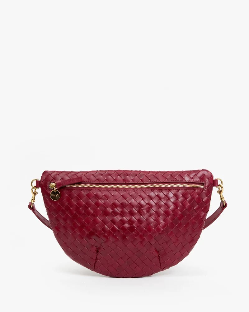 Garnet Diagonal Woven Grande Fanny - Box Turtle