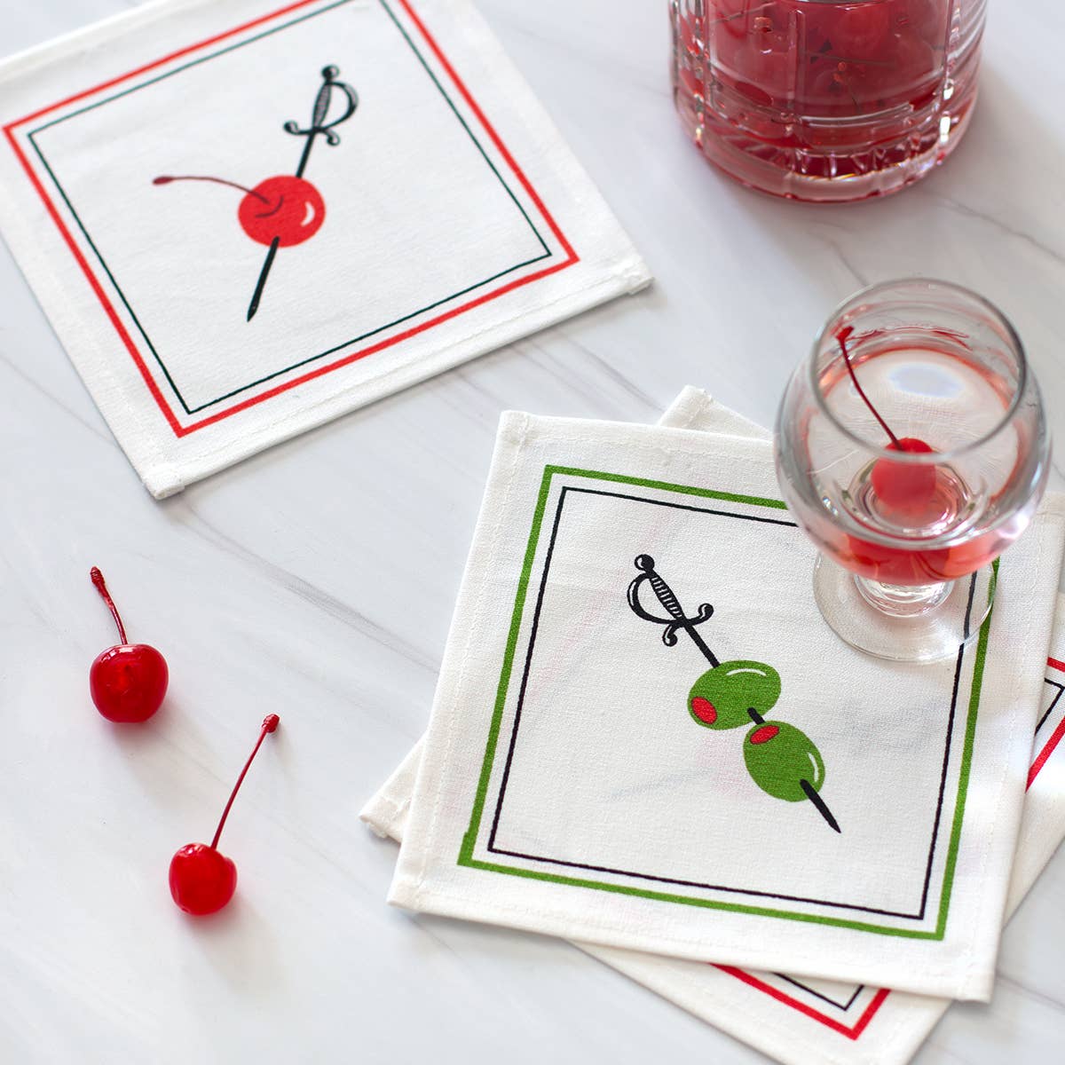 Garnish Swords Cocktail Napkin Set - Box Turtle