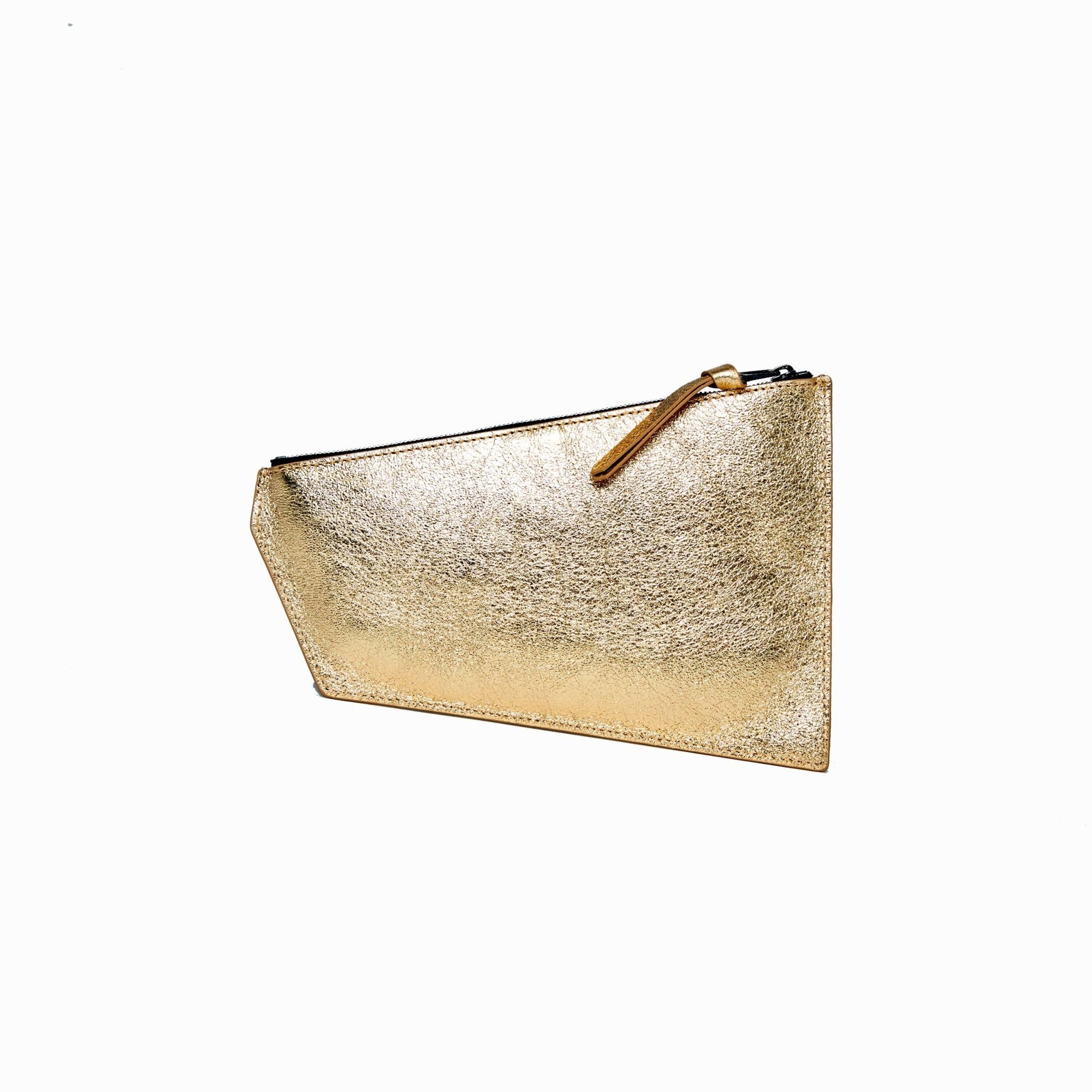 Geometric Pouch - Beige + Gold - Box Turtle