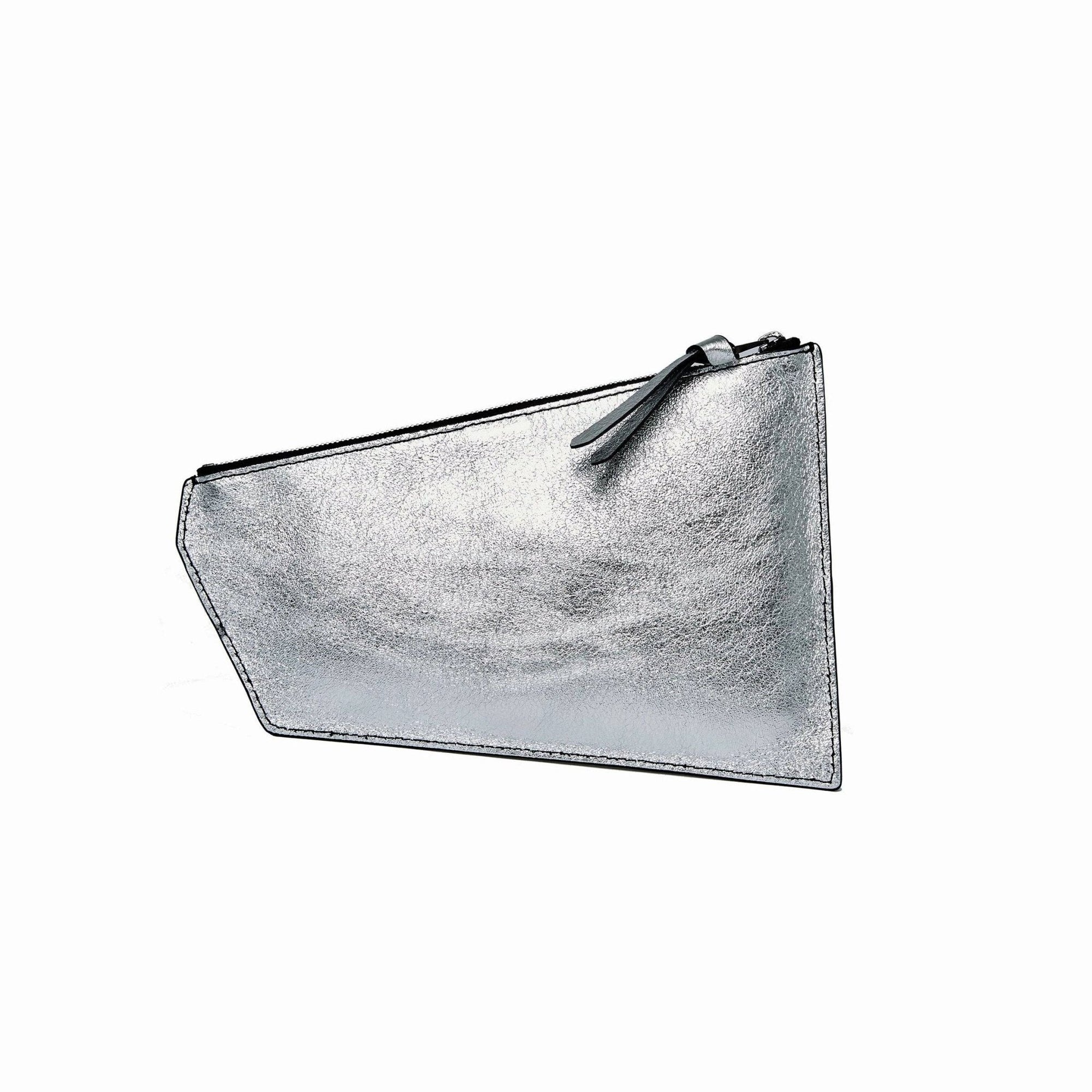 Geometric Pouch - Black + Silver - Box Turtle