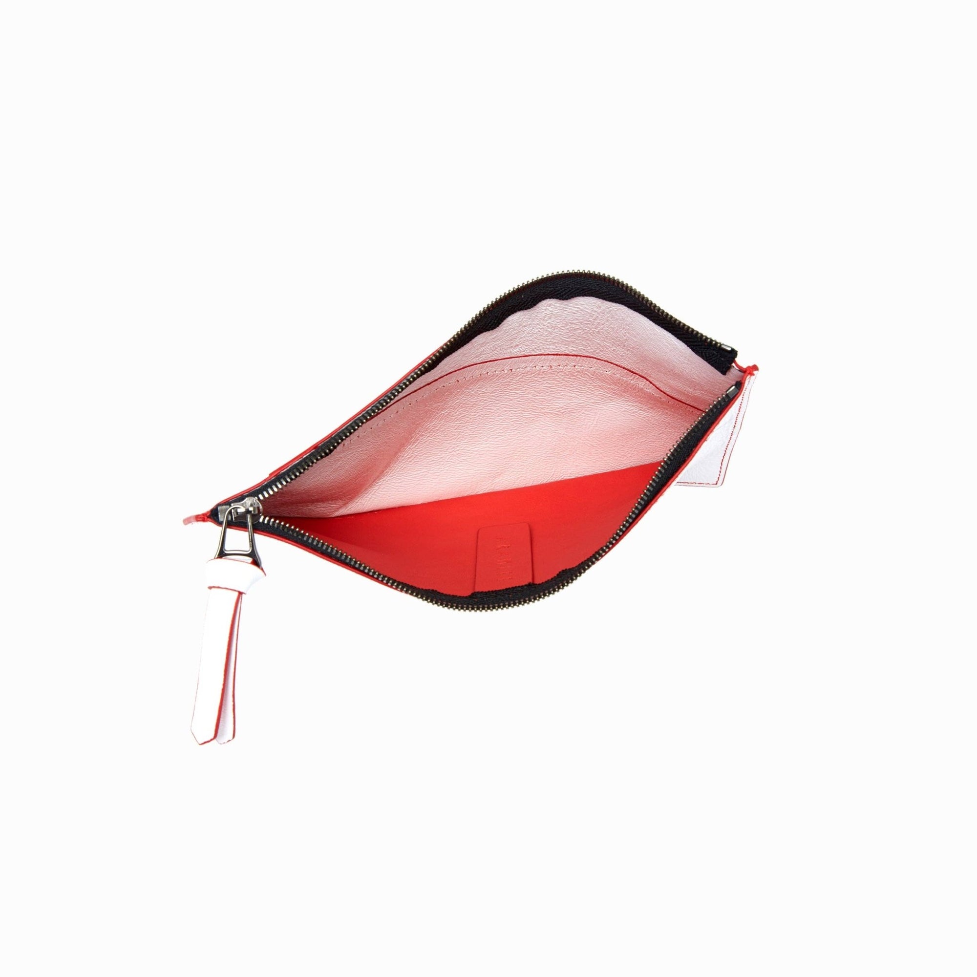 Geometric Pouch - Red + White - Box Turtle