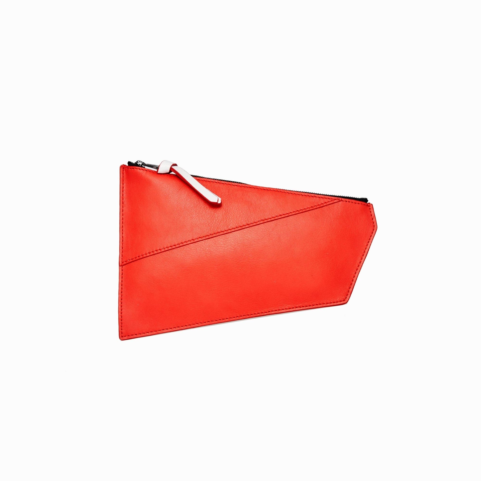 Geometric Pouch - Red + White - Box Turtle