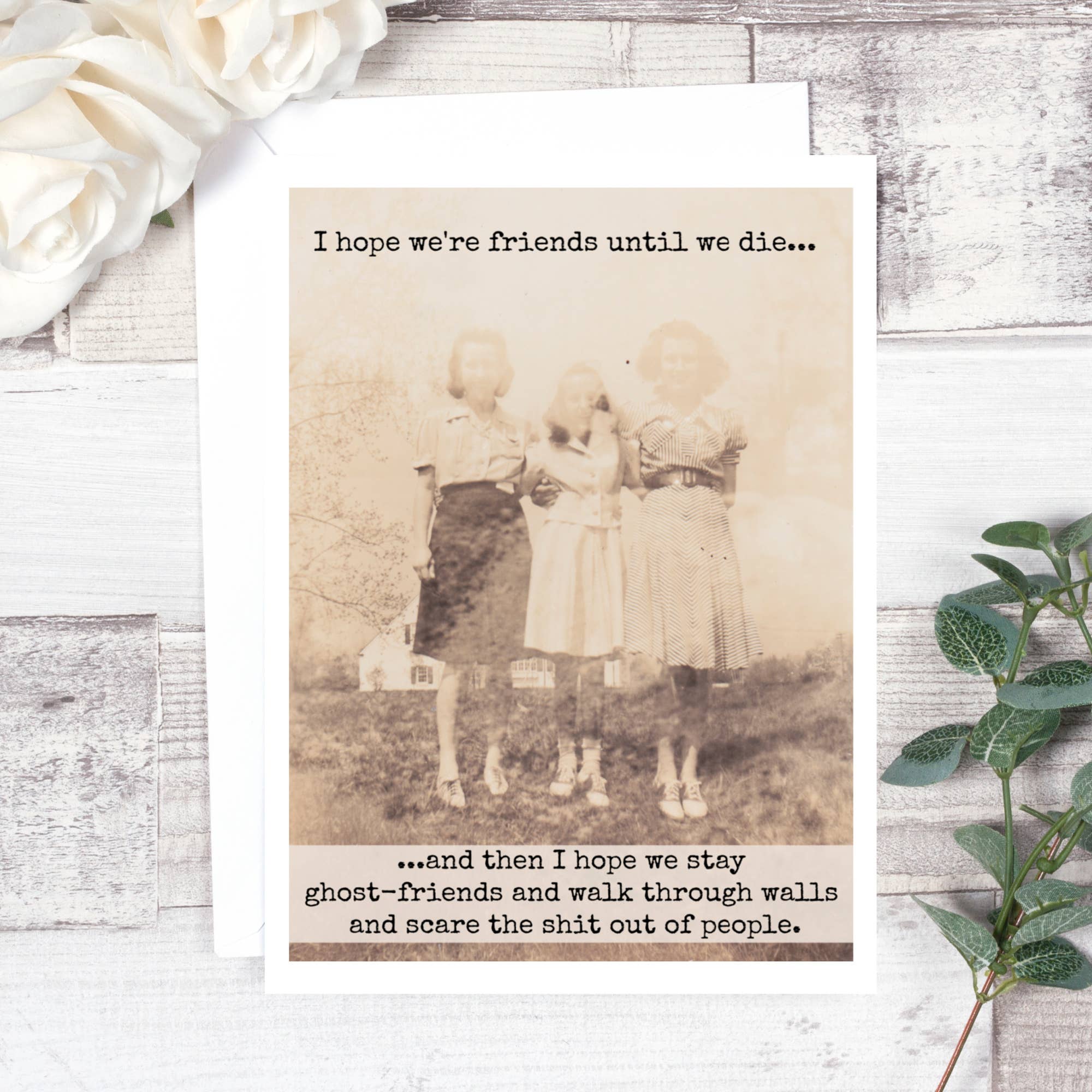 Ghost Friends Card - Box Turtle