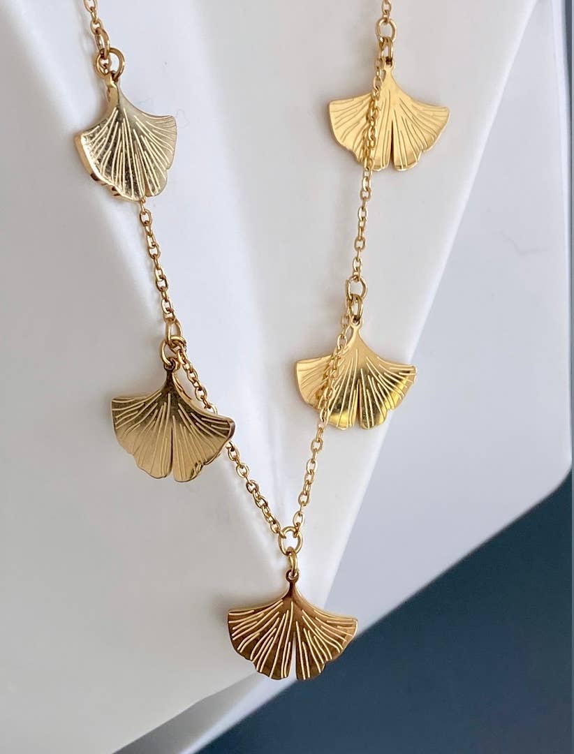 Gingko Necklace - Box Turtle