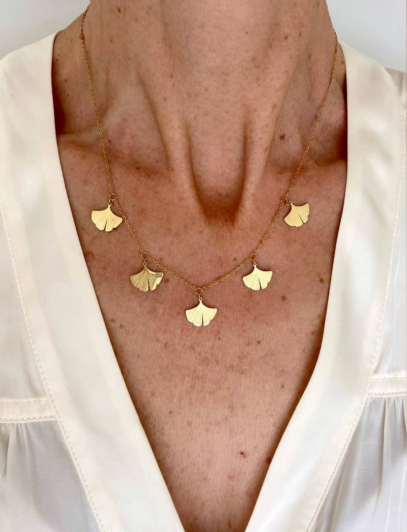 Gingko Necklace - Box Turtle
