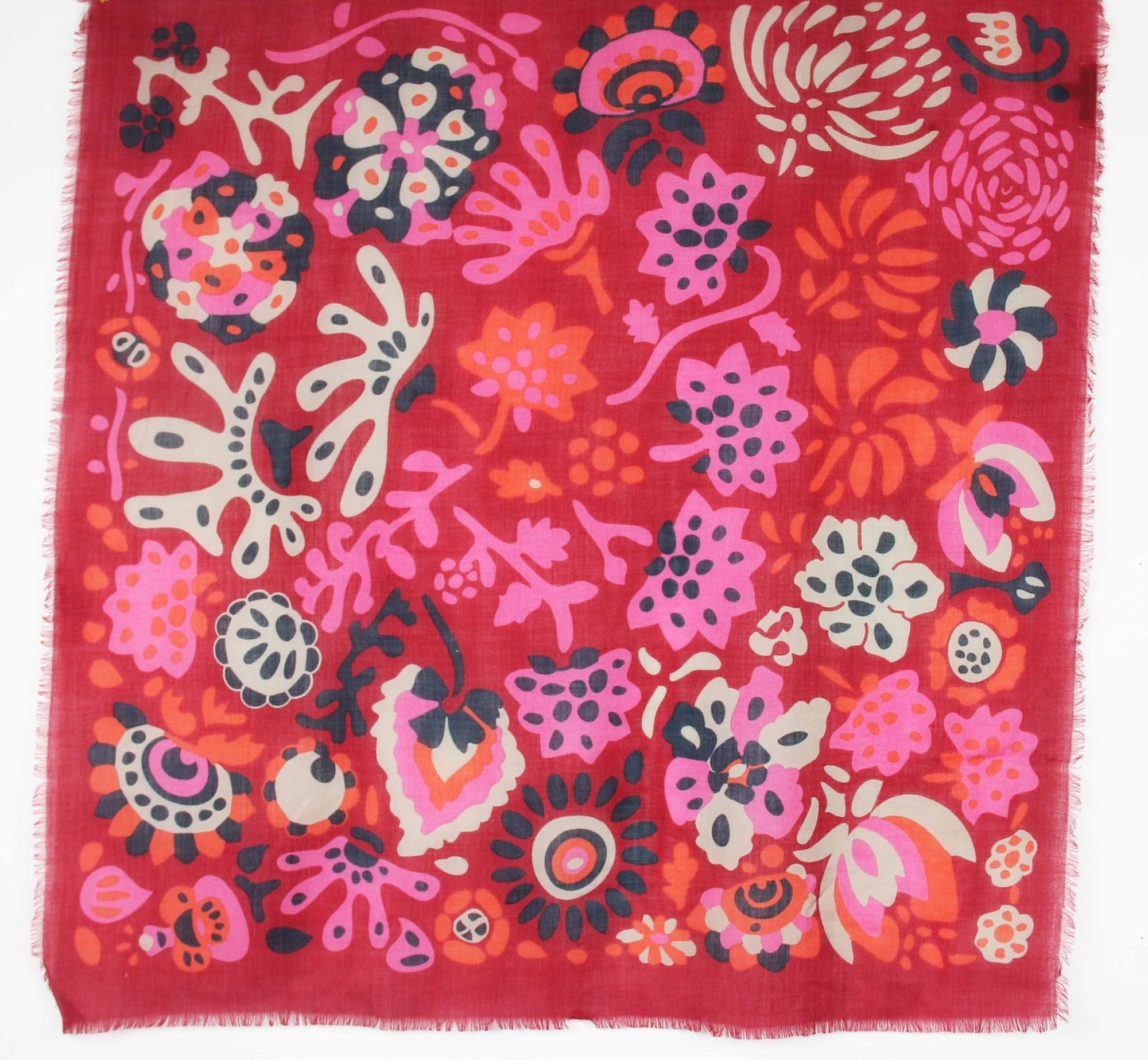 Girandole Red Wool Square Scarf - Box Turtle