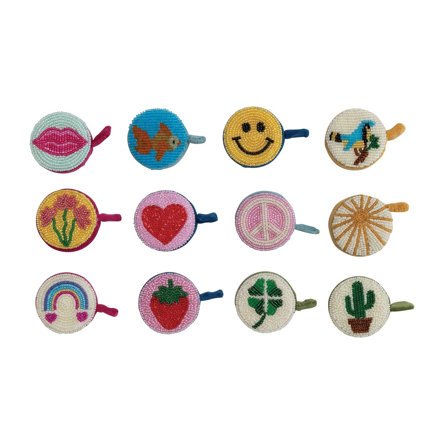 Glass Beaded Tape Measures - Box Turtle