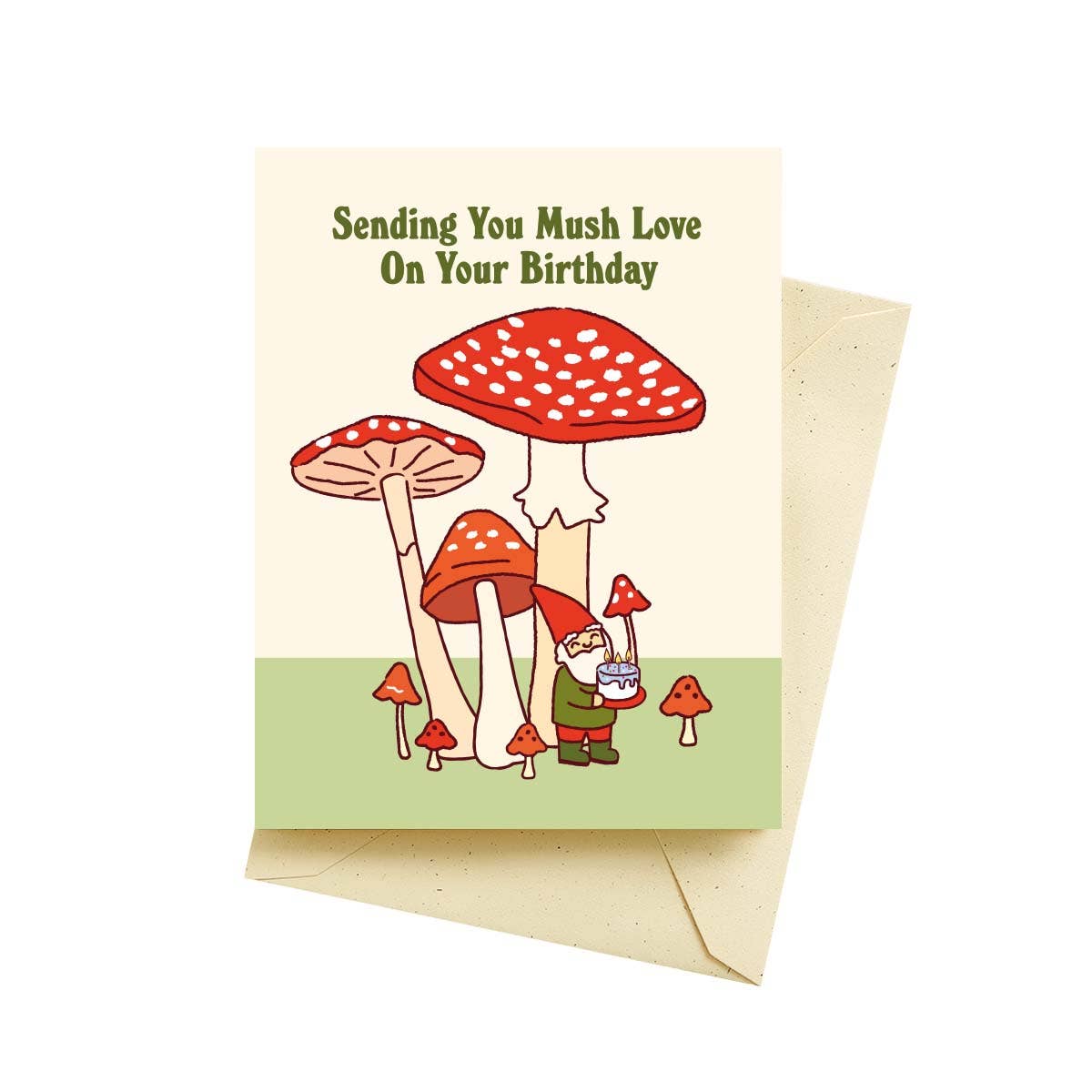Gnome Mushroom Birthday Card - Box Turtle