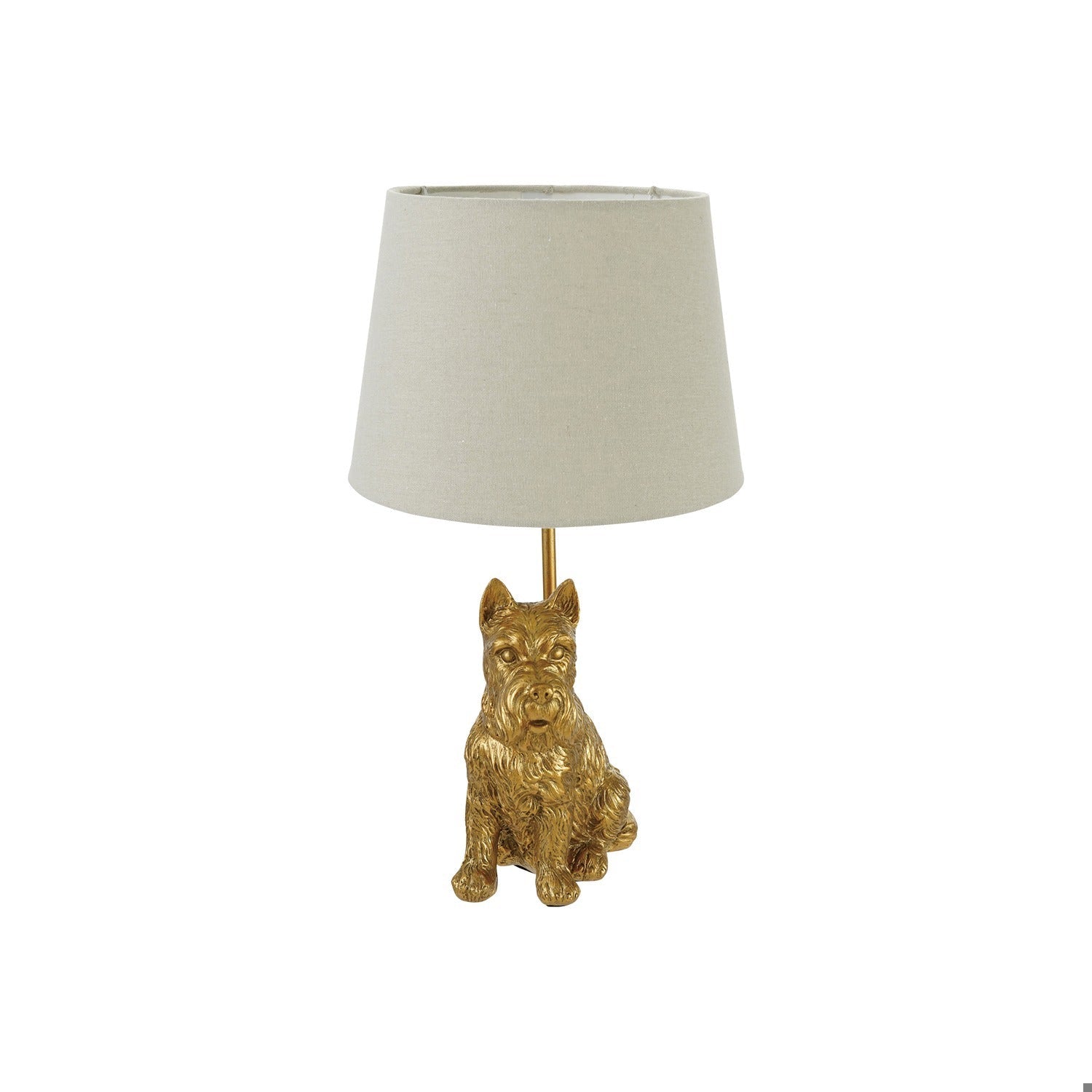 Gold Antique Scottie Lamp - Box Turtle