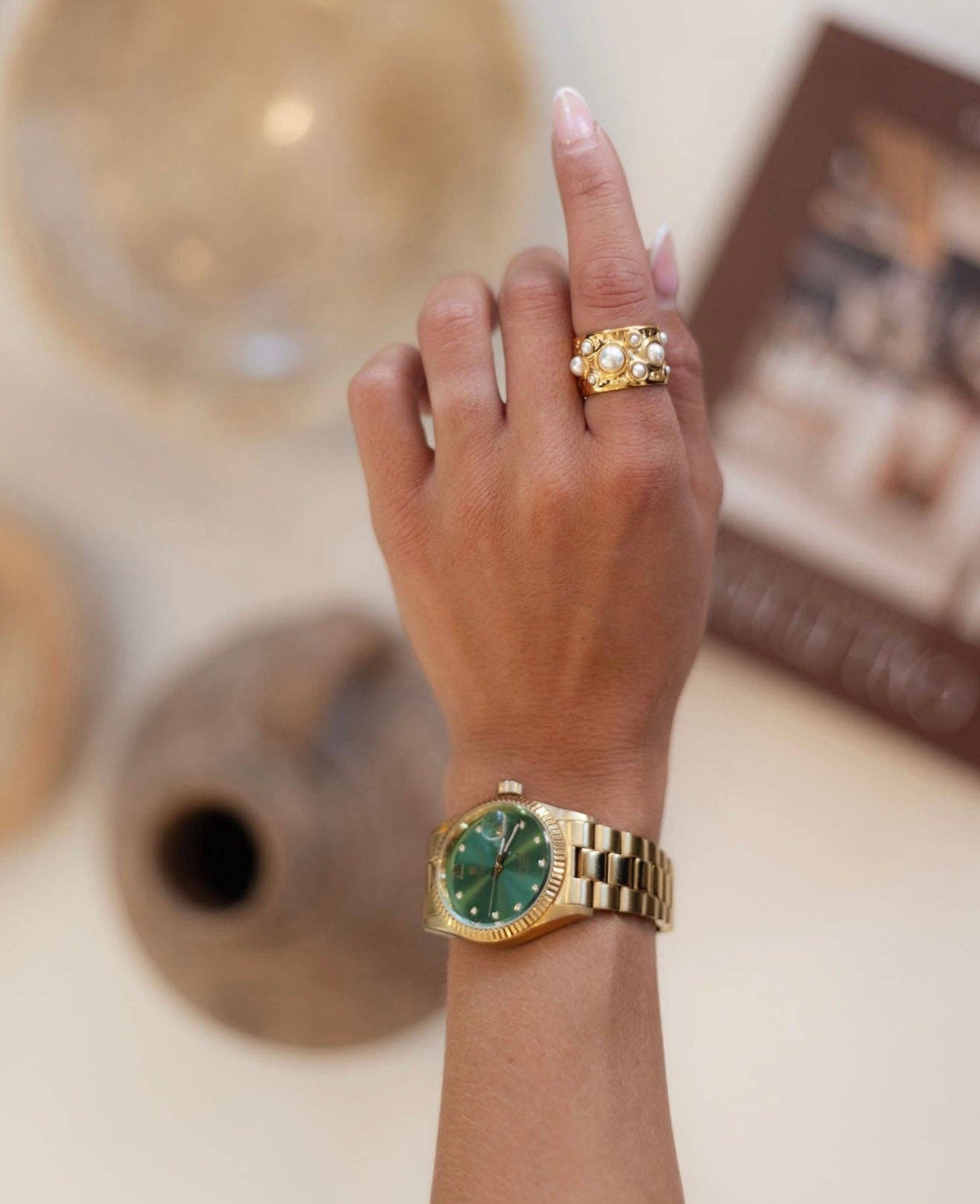 Gold Bella Ring - Box Turtle