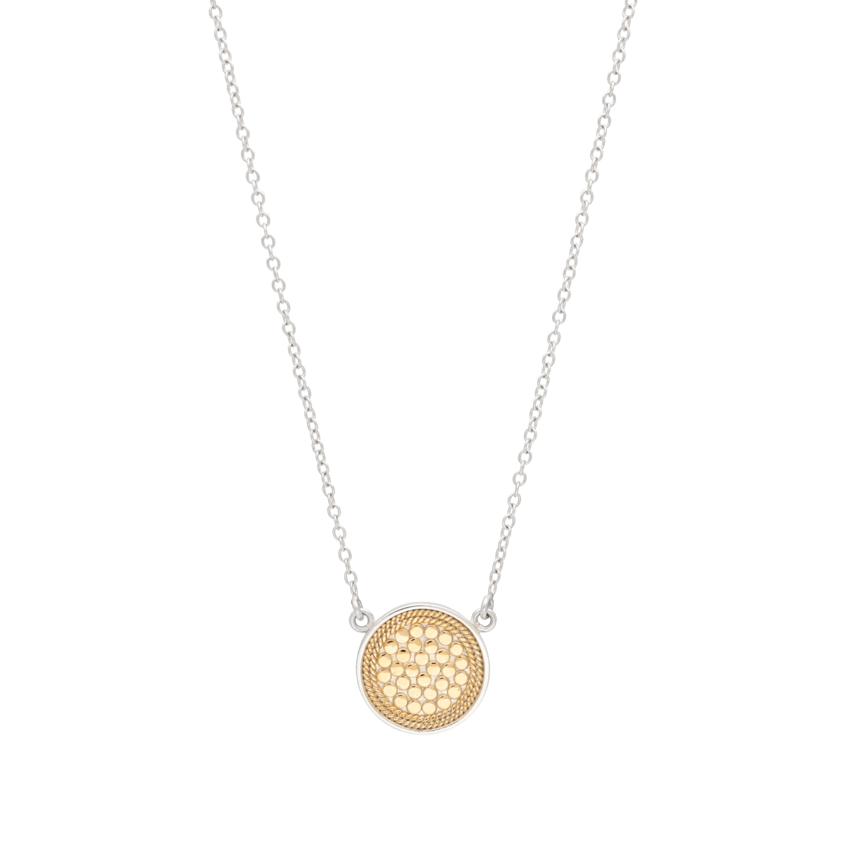 Gold Classic Disc Necklace - Box Turtle