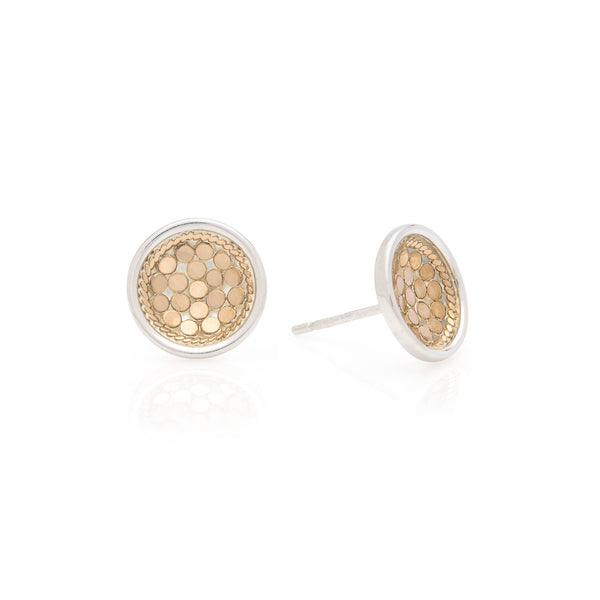 Gold Classic Dish Stud Earrings - Box Turtle