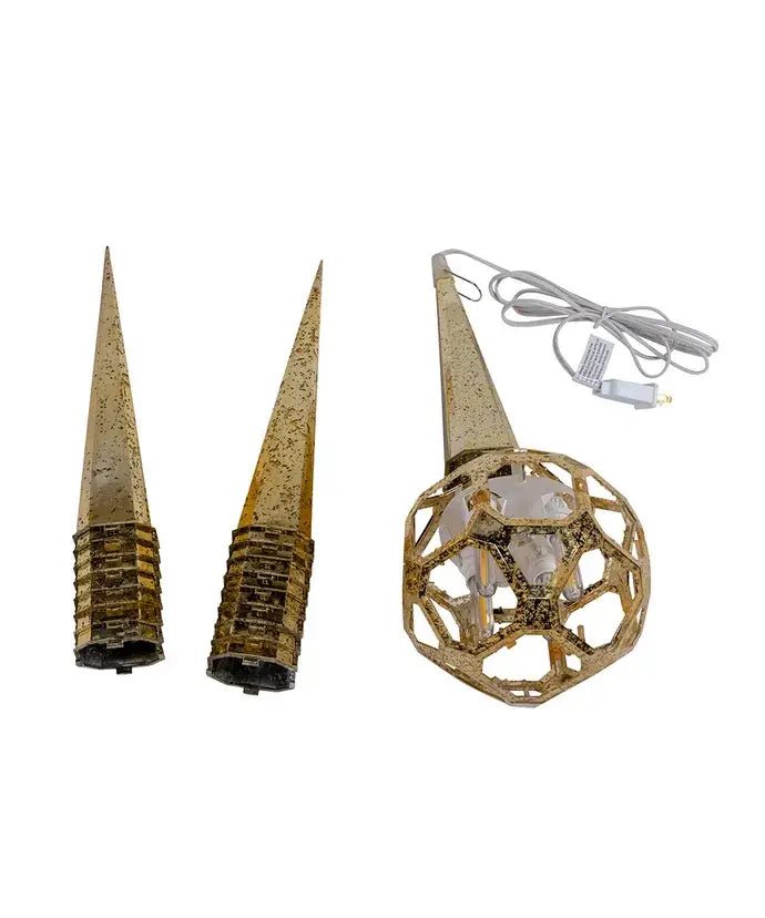 Gold Crack LED Moravian Star - Box Turtle