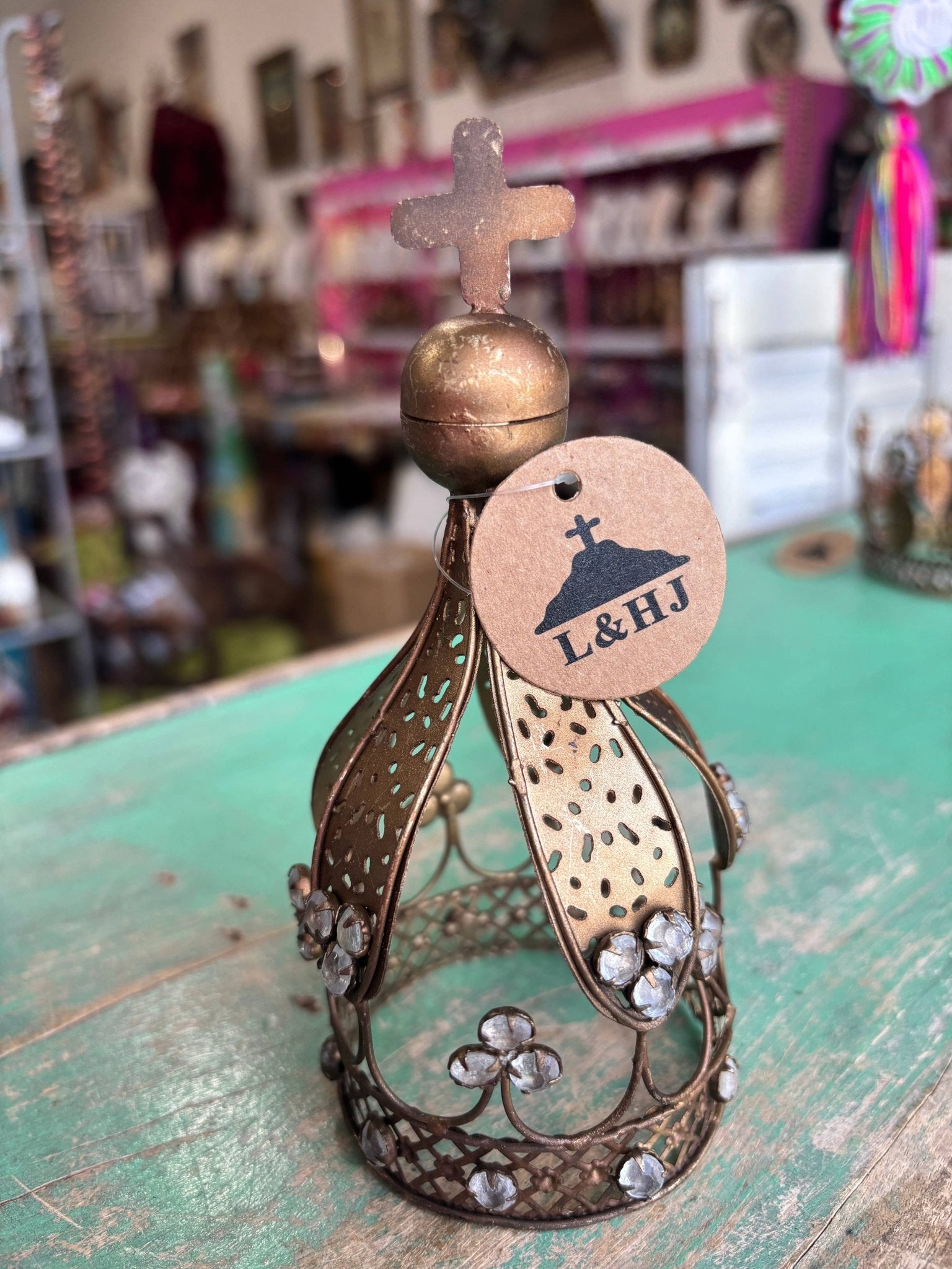 Gold Fancy Cross Crown - Box Turtle