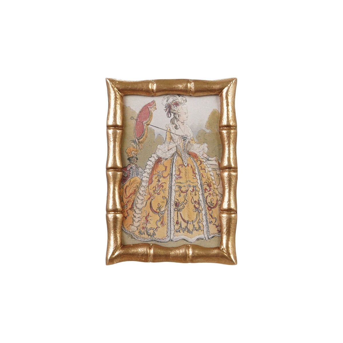 Gold Faux Bamboo Style Frame - Box Turtle