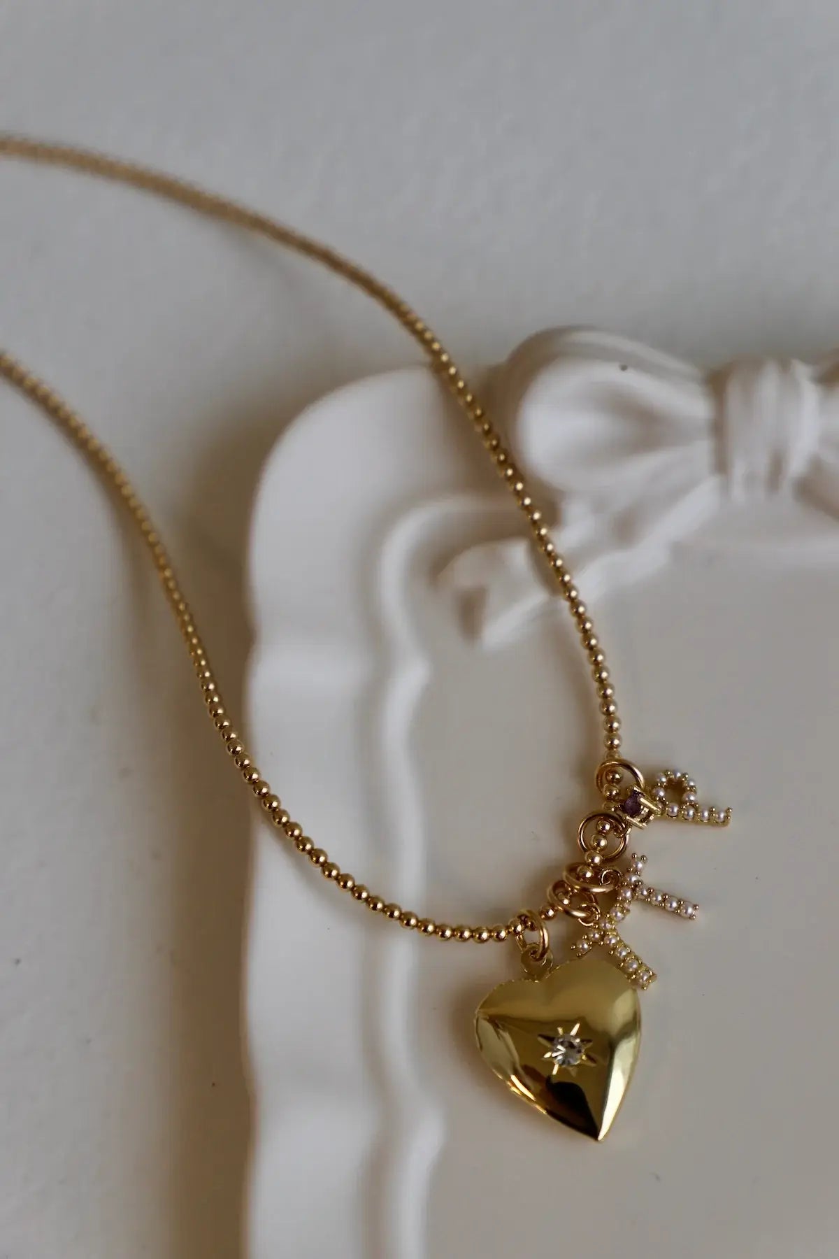 Gold Filled Beaded Chain - Box Turtle
