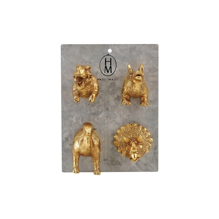 Gold Finish Dinosaur Magnets - Box Turtle