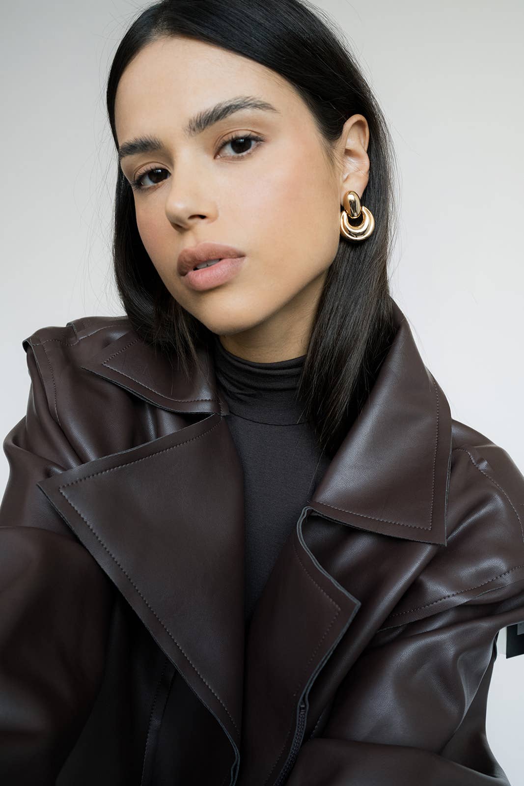 Gold James Statement Earrings - Box Turtle