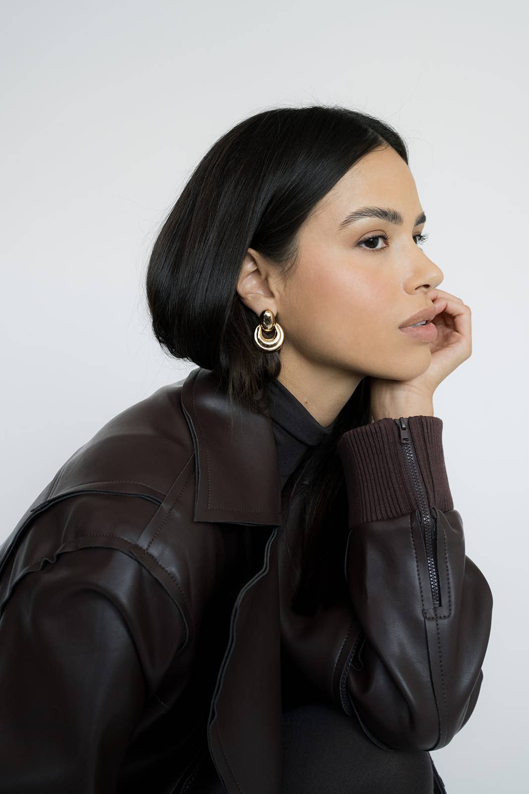 Gold James Statement Earrings - Box Turtle