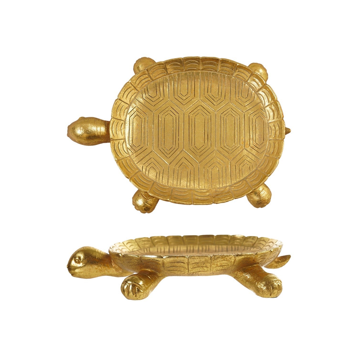 Gold Resin Turtle Tray - Box Turtle