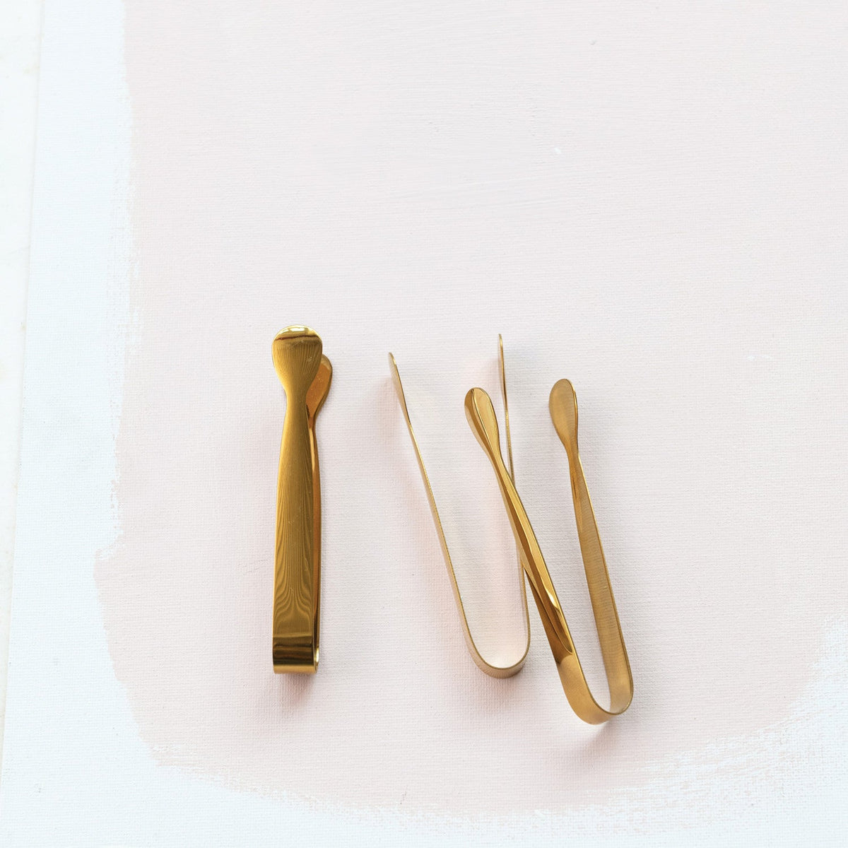 Gold Stainless Steel Ice Tongs - Box Turtle