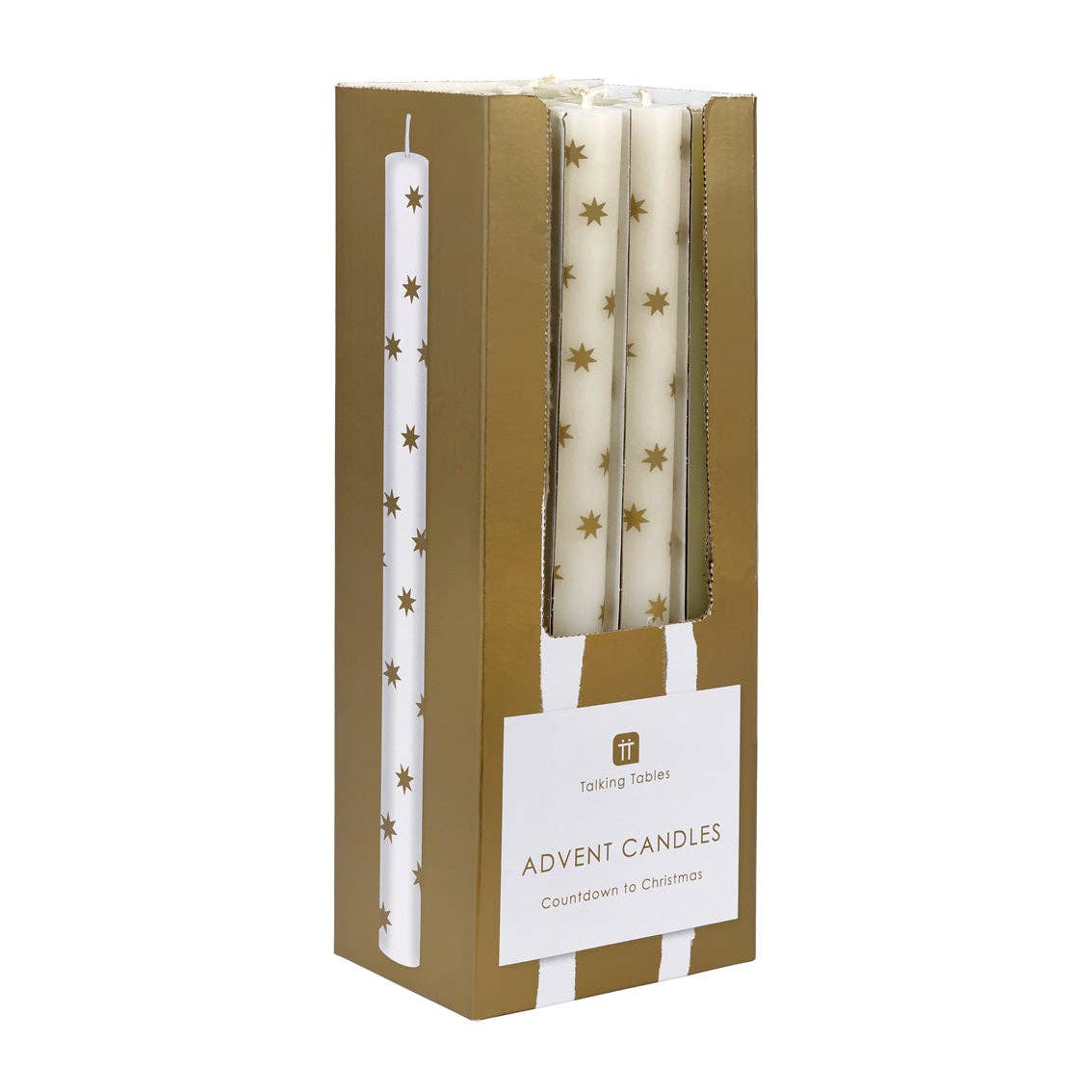 Gold Star Straight Dinner Candle - Box Turtle