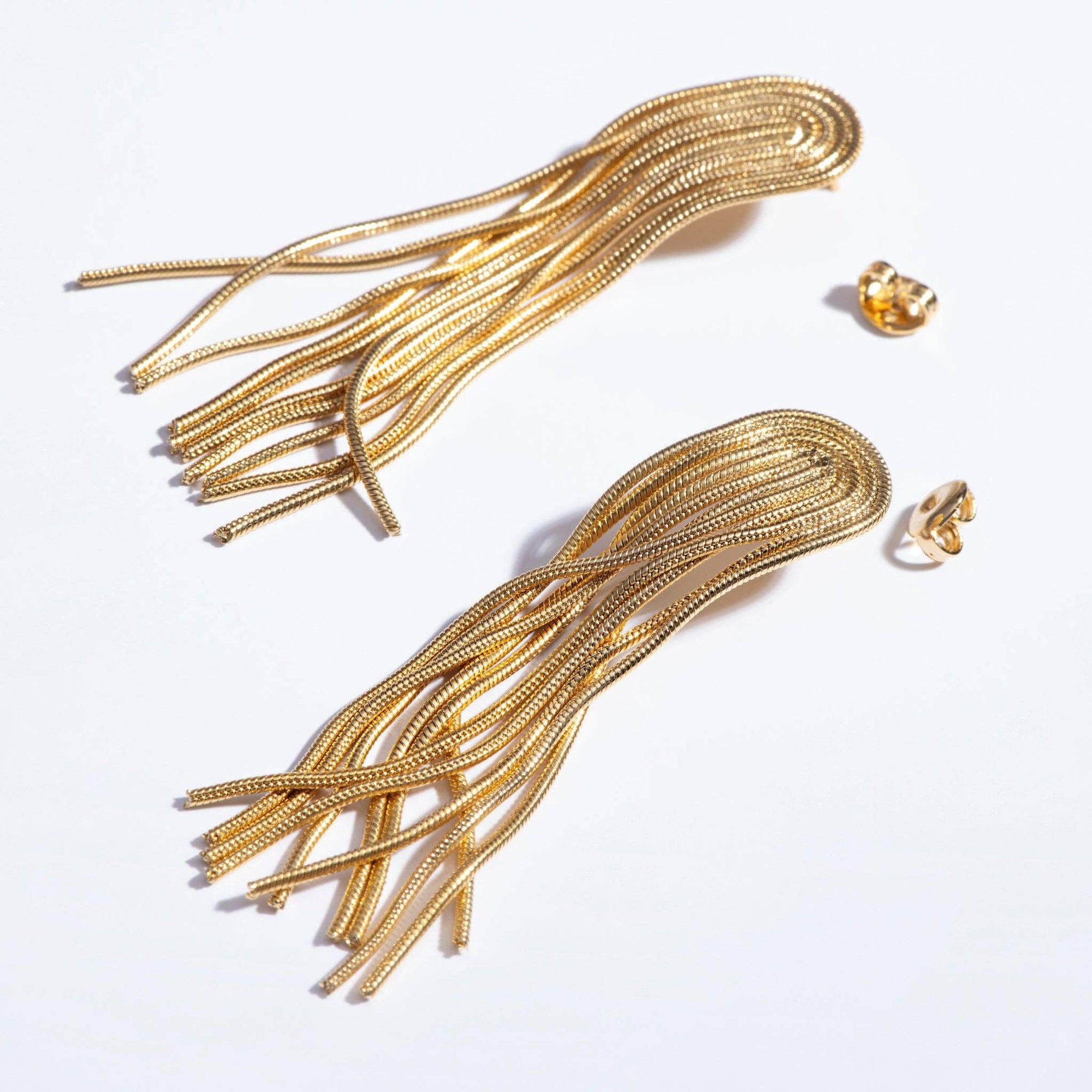 Gold Tassel Earrings - Box Turtle