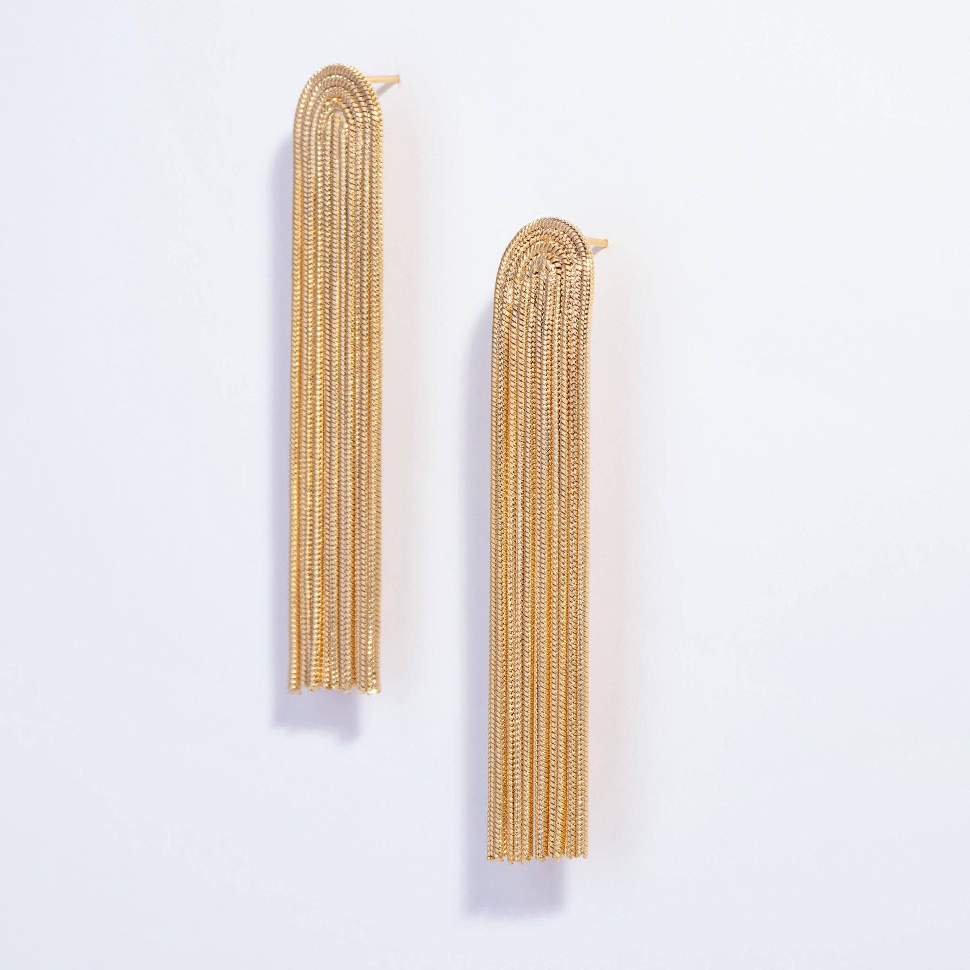 Gold Tassel Earrings - Box Turtle