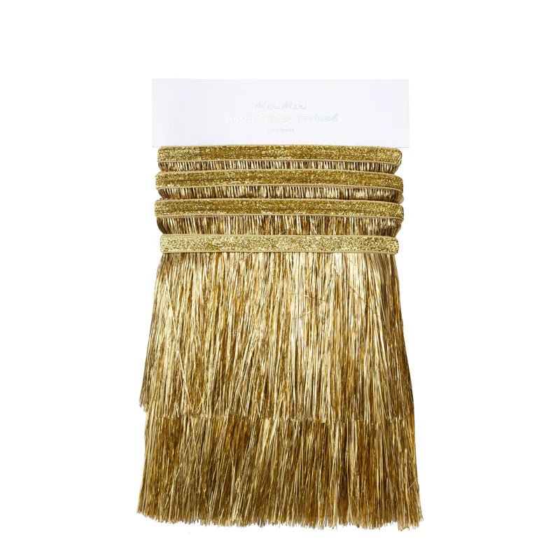 Gold Tinsel Fringe Garland - Box Turtle