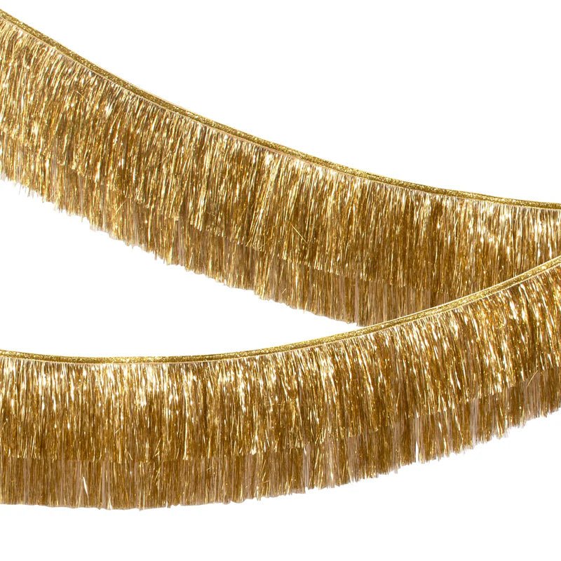 Gold Tinsel Fringe Garland - Box Turtle