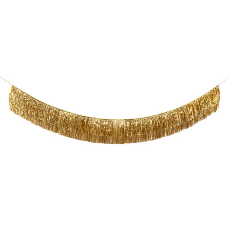 Gold Tinsel Fringe Garland - Box Turtle