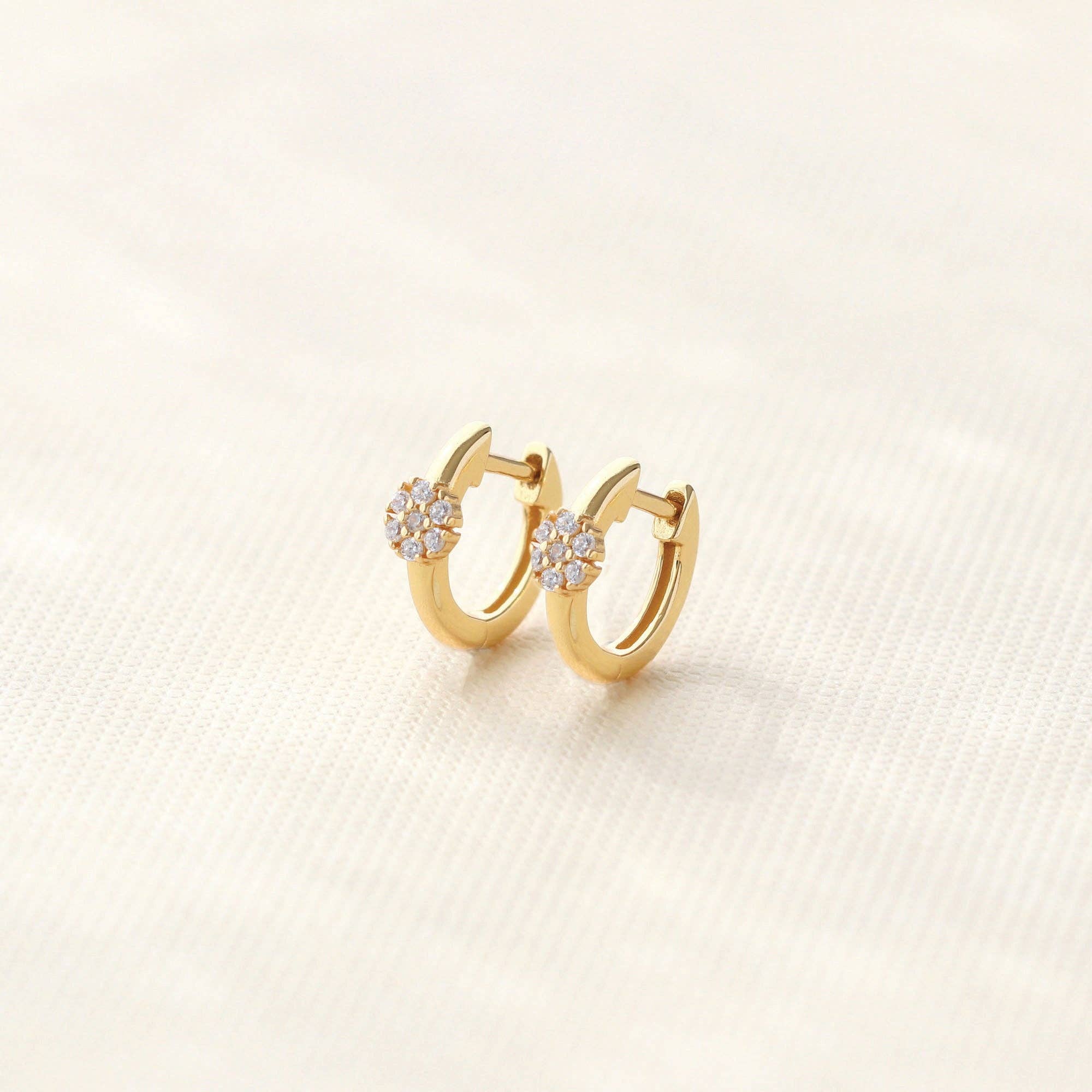 Gold Twinkle Blossom Hoop Earrings - Box Turtle