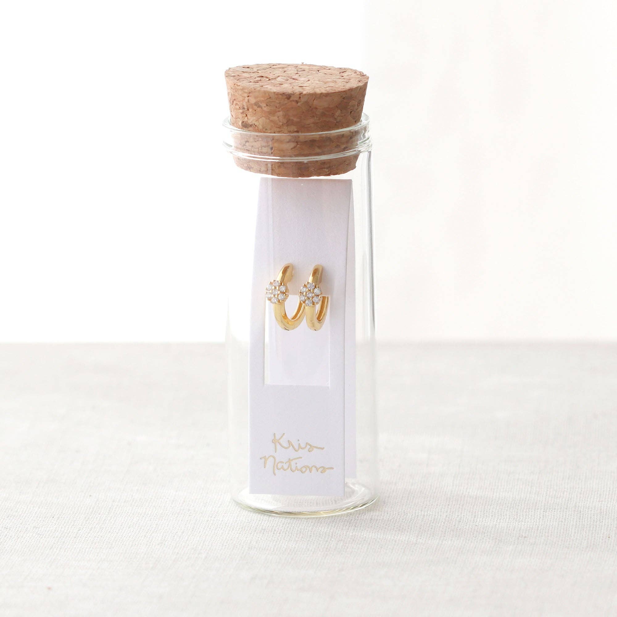 Gold Twinkle Blossom Hoop Earrings - Box Turtle