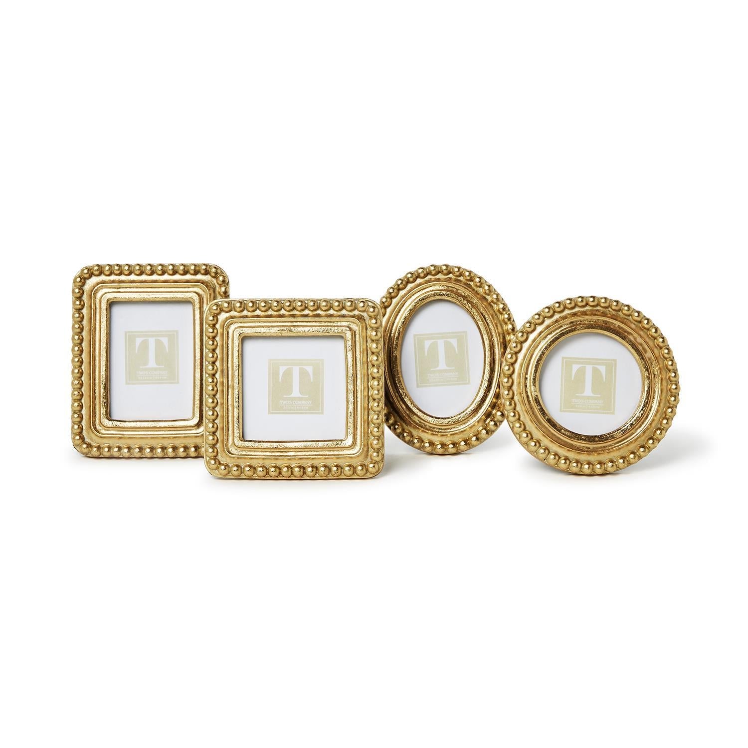 Golden Beaded Texture Frame - Box Turtle