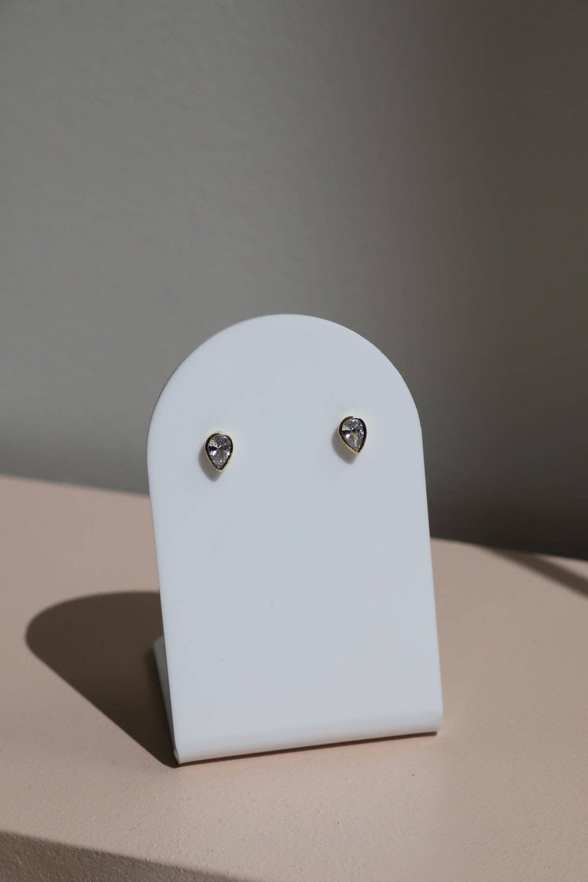 Goldie Pear Studs - Box Turtle