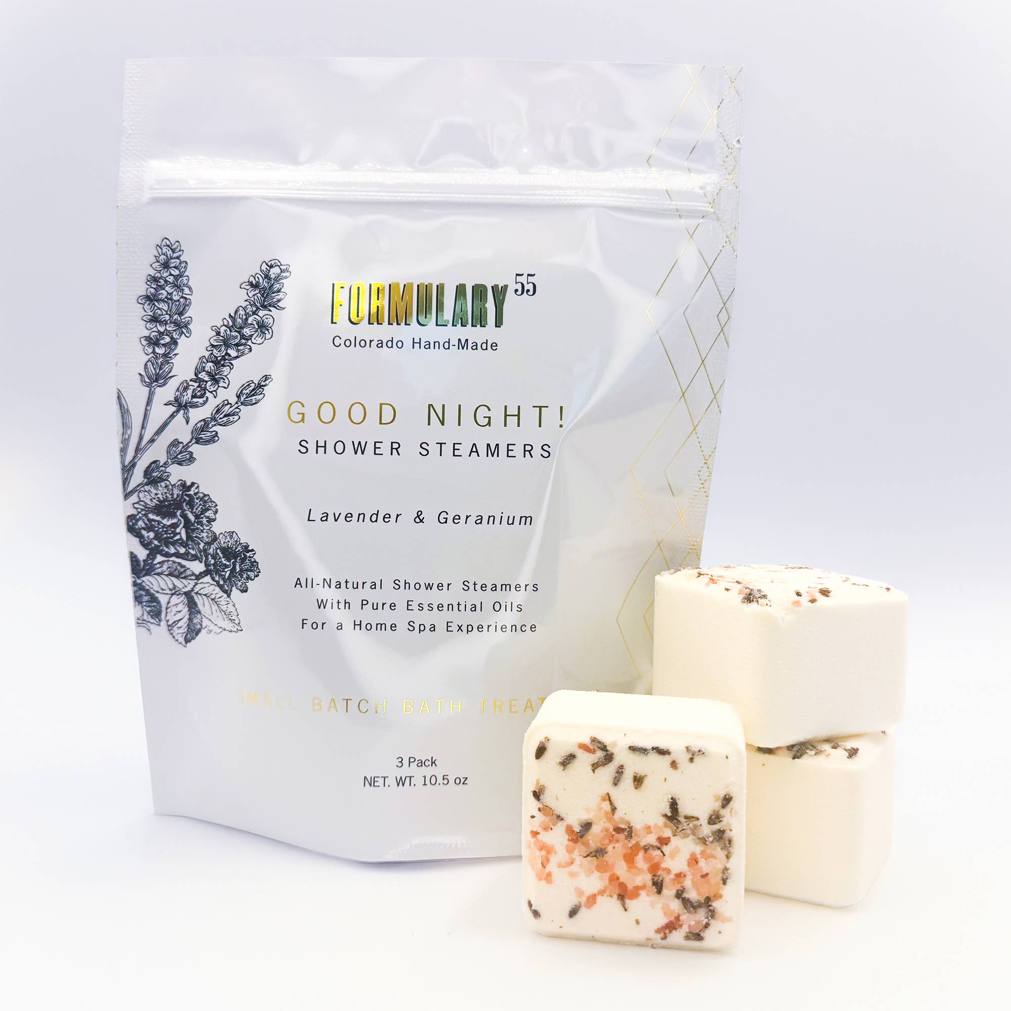 Good Night Shower Steamers - Lavender & Geranium - Box Turtle