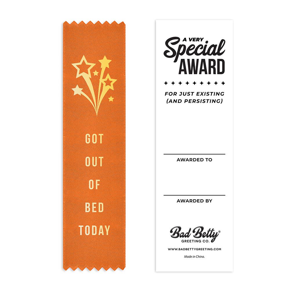 Got Out of Bed Today Award Ribbon - Box Turtle