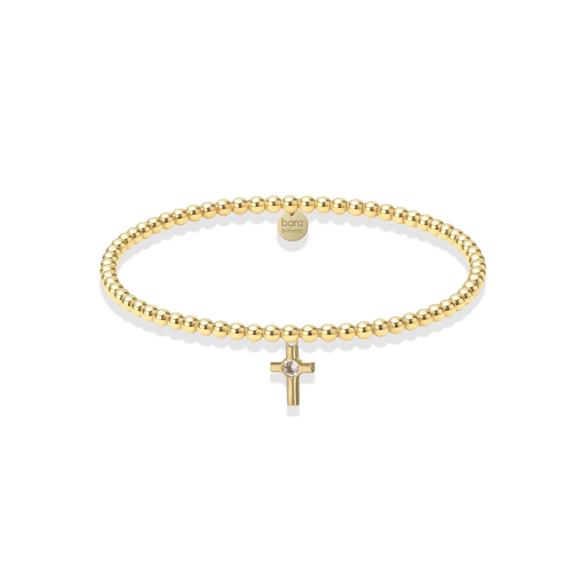 Grace Charm Gold Beaded Bracelet - Box Turtle