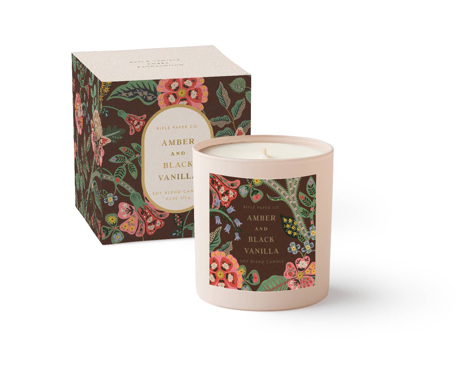 Gracie Amber & Black Vanilla Candle - Box Turtle