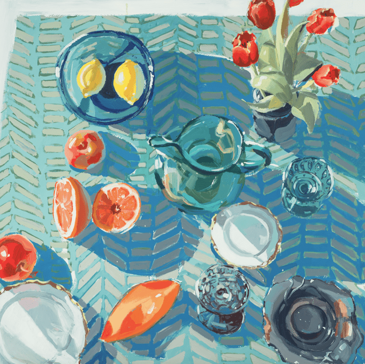 Grapefruit Gathering Print - Box Turtle